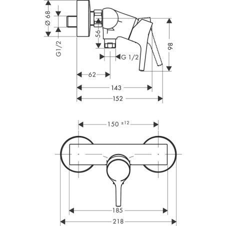 Dušisegisti HANSGROHE Talis S, 72600000