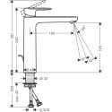 Praustuvo maišytuvas su dugno vožtuva HANSGROHE Vernis Blend 190, 71552670