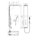 Hidromasažinė sienelė HANSGROHE Raindance Lift Satin/Chrome, 27008000