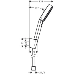 Dušikomplektid HANSGROHE Pulsify Select S Matt Black, 3 funktsiooni (mitmekordne valik)