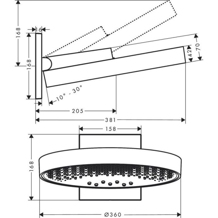Shower head HANSGROHE Rainfinity 3 jet, 26234670