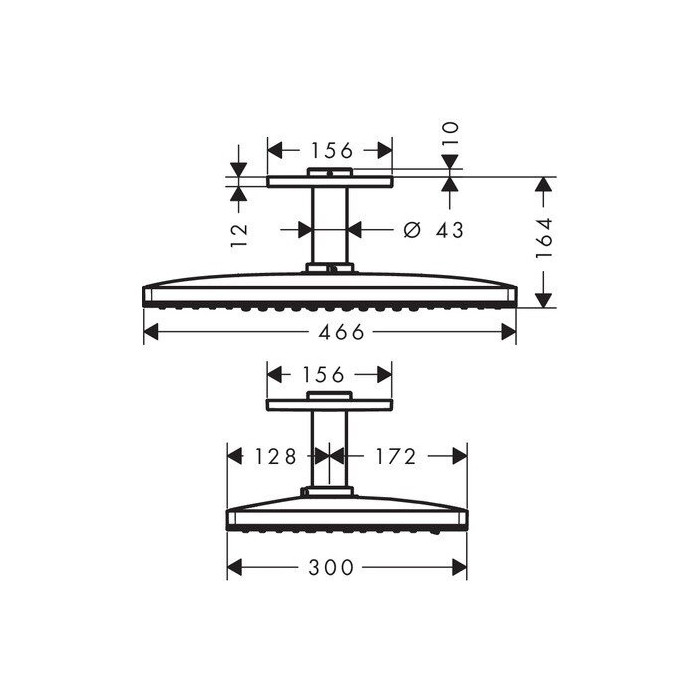 Dušas galva HANSGROHE Rainmaker Select 3 sprausla, 24006600