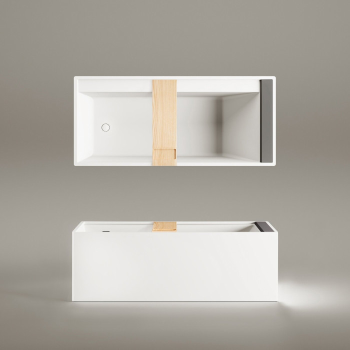 Stone mass bathtub PAA Infinity, white, 795 x 1795 mm