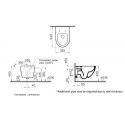 Suspended toilet SAT Rimless with Slim Slow close lid, black-matte