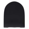 Suspended toilet SAT Rimless with Slim Slow close lid, black-matte