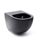 Suspended toilet SAT Rimless with Slim Slow close lid, black-matte