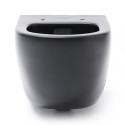 Suspended toilet SAT Rimless with Slim Slow close lid, black-matte