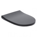Suspended toilet SAT Rimless with Slim Slow close lid, black-matte