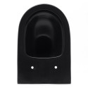 Suspended toilet SAT Rimless with Slim Slow close lid, black-matte
