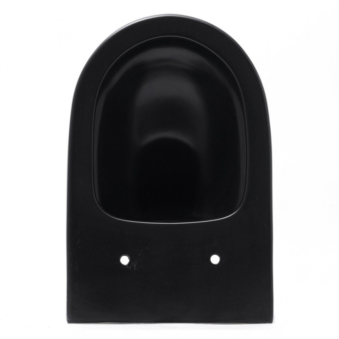 Suspended toilet SAT Rimless with Slim Slow close lid, black-matte