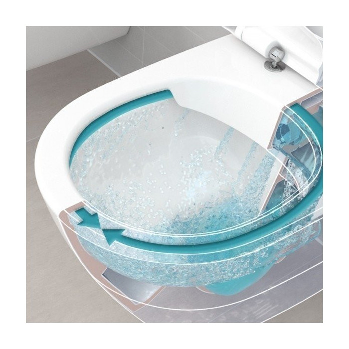 Подвесной горшок для унитаза VILLEROY & BOCH O.Novo Безободковый с медленно опускающейся крышкой
