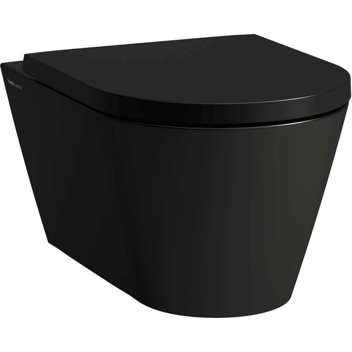 Piekaramā tualete LAUFEN Kartell Rimless ar SoftClose vāku, melni matēta