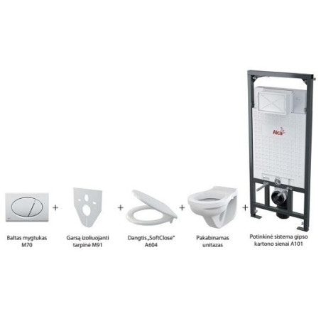 Eelseinaga WC komplektid ALCA PLAST KOMP-ALCA5