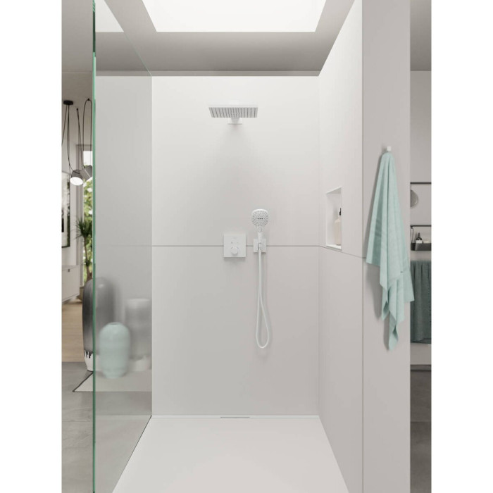 Dušas galva HANSGROHE Raindance Select E 120 3 strūkla Ecosmart, Matt White, 26520700