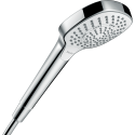 Shower head HANSGROHE Crome Select E 110 3 nozzles Ecosmart, White / Chrome, 26810400