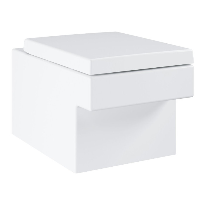 Piekaramais bloks GROHE Cube Ceramic Rimless ar sēdekli un vāku