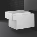 Piekaramais bloks GROHE Cube Ceramic Rimless ar sēdekli un vāku