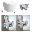 Pre-wall GROHE Rapid SL frame with chrome button from toilets VITRA Sento Rimless