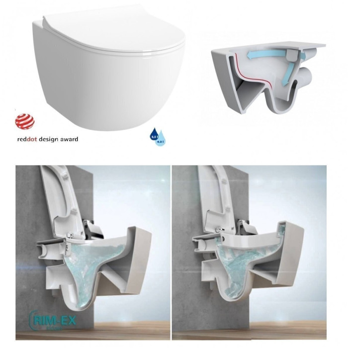 Seina sisse GROHE Rapid SL raam kroomitud nupuga WC-dest VITRA Sento Rimless