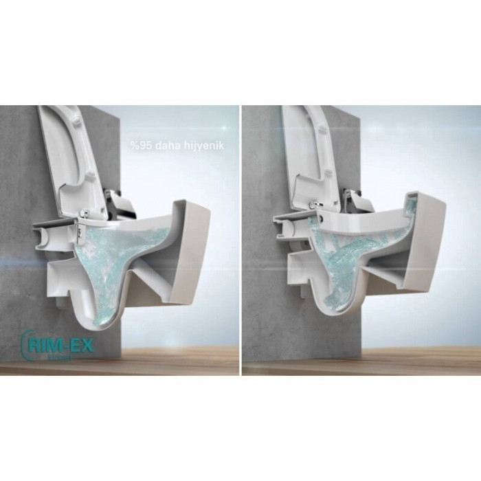 Pre-wall GROHE Rapid SL frame with chrome button from toilets VITRA Sento Rimless