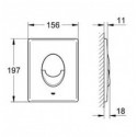 Pre-walled FRAME GROHE Rapid SL with white button from toilets DEANTE Peonia Rimless