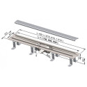 Plastic shower chute kits with stainless steel grill ALCADRAIN APZ9 Simple (Choice of different lengths)