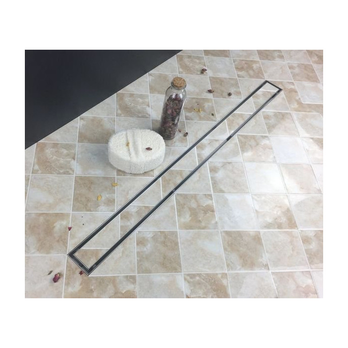 Dušas tekņu komplekts ACO ShowerDrain C ar horizontālu atloku, ar ielīmēšanas flīzēm Tile 3 in 1, (dažāda garuma izvēle)