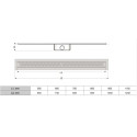 Duširenni komplekt ACO ShowerDrain C horisontaalse äärikuga, kleepimisplaadiga Tile 3 in 1, (valik erinevaid pikkusi)