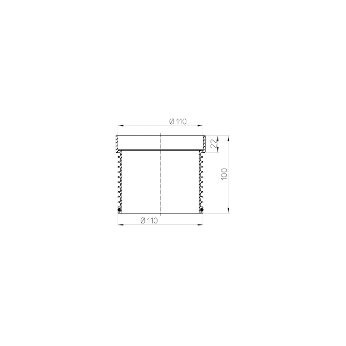 Лестница для продвижения HL 80 мм/d110 с уплотнителем