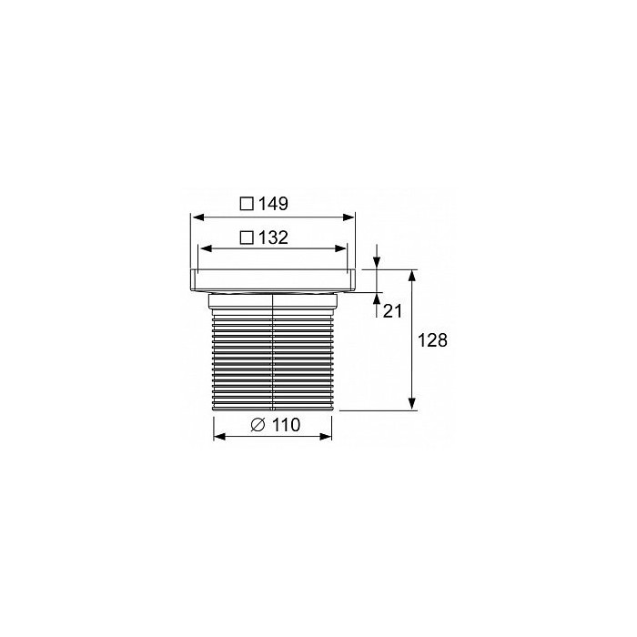 Roostevabast terasest trepikomplektid "kuivad" plaatide "plaadi" kleepimiseks TECEdrainpoint S, 150 x 150 mm, eriti tasane, 
