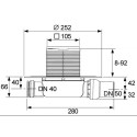 Stainless steel stairway sets "dry" for pasting tile "plate" TECEdrainpoint S, 150 x 150 mm, extra flat, 