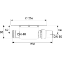 Nerudijančio plieno trapo komplektai "''dry'' for įklijuojama plytelei ""plate"" TECEdrainpoint S, 150 x 150 mm, standartniu sif