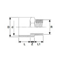 Jungtis PVC-U PİMTAŞ 63 (75) x 2"" išorė (PN16)