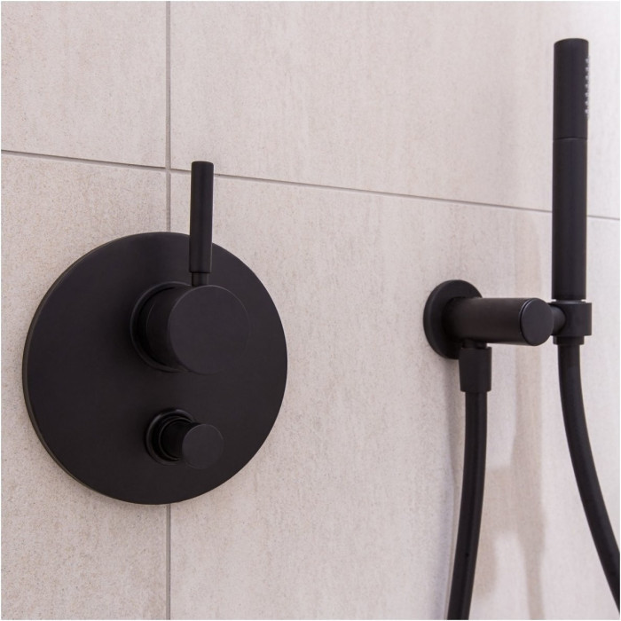 Pre-wall shower system BUGNATESE Kobuk with shower head from hand showers (Choice of different colors)
