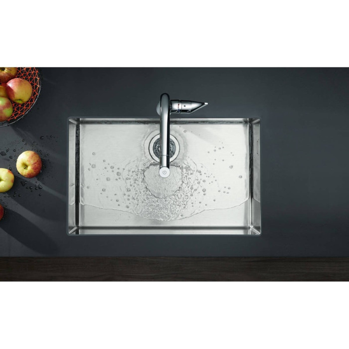Virtuvė (plautuvės) maišytuvas su ištraukiamu snapu HANSGROHE Metris Select 320, chromo plunksnos, 73803000