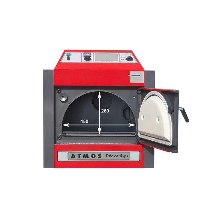 Cietā kurināmā gāzes ražošanas katls ATMOS 20-27 kW, DC25S