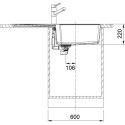 Мойка из керамогранита (гранит) FRANKE URBAN UBG 611-100, белый