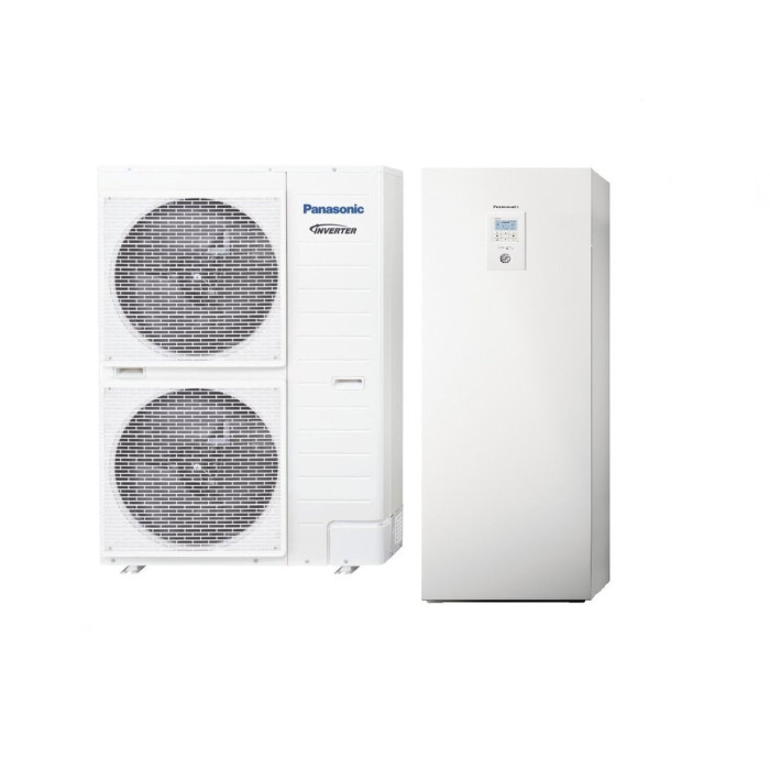 J latest generation heat pump air - water 9 kW PANASONIC T-CAP with integrated 185 l boiler, three-phase