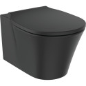 Aeglase suletava kaanega peatatud WC IDEAL STANDARD Connect Air, must-matt