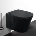 Подвесной унитаз с медленно закрывающейся крышкой IDEAL STANDARD Connect Air, черный-матовый