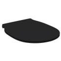 Aeglase suletava kaanega peatatud WC IDEAL STANDARD Connect Air, must-matt
