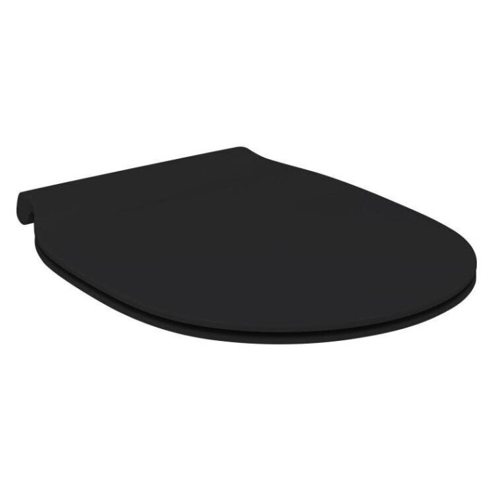 Piekaramā tualete ar lēnu aizvēršanas vāku IDEAL STANDARD Connect Air, melni matēts