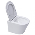 Apakšsienas GROHE Rapid SL rāmju komplekti 4 pret 1 ar baltās pogas tualeti SAT Infinitio Compact Rimless