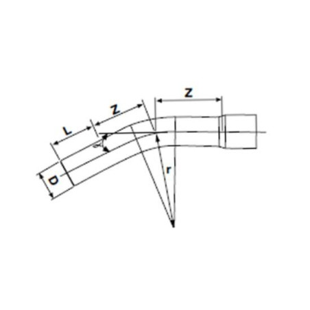 Alkūnė ilga PVC-U PİMTAŞ 110 x 30° (PN10)