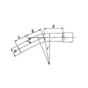Alkūnė ilga PVC-U PİMTAŞ 110 x 30° (PN10)