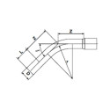 Elbow long PVC-U PİMTAŞ 110 x 45° (PN10)