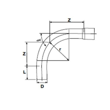Колено длинное ПВХ PİMTAŞ 110 x 90° (PN10)