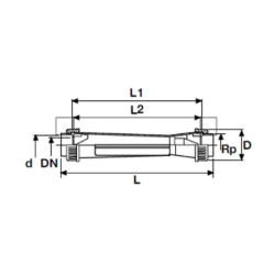 PVC-U Flow Meter PİMTAŞ 2 1/2"" x L 457 mm (2000 - 20000 l/h) (PN10)