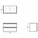 Pakabinama vonios spintelė IDEAL STANDARD Tesi, juoda matinė 80 cm, T0051ZT