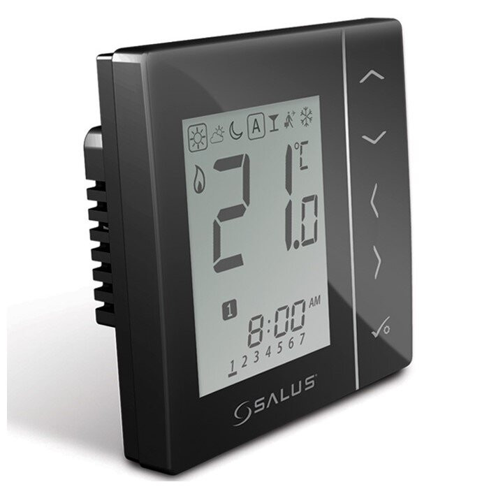 Встраиваемые в стену комнатные термостаты SALUS black, VS30B